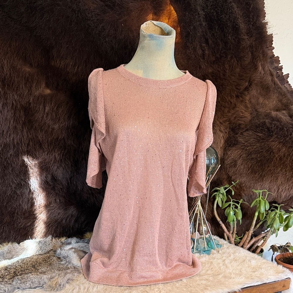 Brunello Cucinelli Sparkling Pink sweater Blouse L (3348)